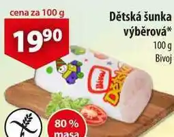 CBA Dětská šunka výběrová, 100 g nabídka