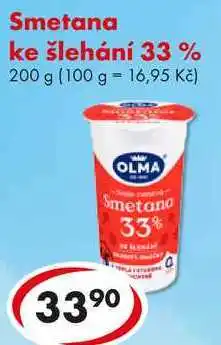 CBA Smetana ke šlehání 33 %, 200 g nabídka