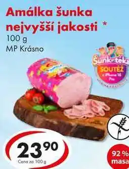 CBA Amálka šunka nejvyšší jakosti, 100 g nabídka