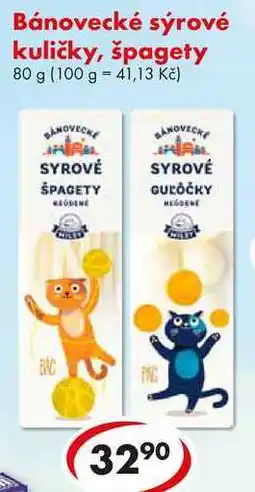CBA Bánovecké sýrové kuličky, špagety, 80 g nabídka