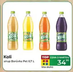 Tamda Foods Koli sirup Borůvka Pet 0,7 L nabídka