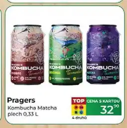 Tamda Foods Pragers Kombucha Matcha plech 0,33 L nabídka