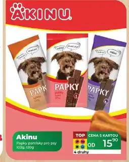 Tamda Foods Akinu Papky pamlsky pro psy 103g, 120g nabídka