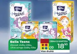 Tamda Foods Bella Teens slipové vložky 20ks, Ultra wings vložky 10ks nabídka