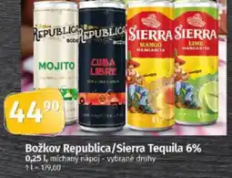 COOP TIP Božkov Republica/Sierra Tequila 6% nabídka