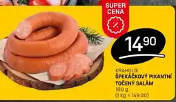 Flop Krahulik špekáčkový pikantní točený salám nabídka