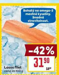 Billa Losos filet cena za 100g nabídka