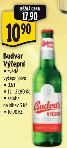 Albert Budvar Výčepní nabídka