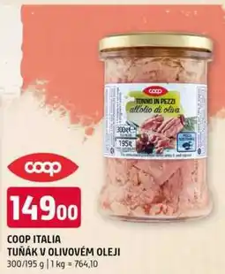 Terno COOP ITALIA TUŇÁK V OLIVOVÉM OLEJI 300/195 g 1 kg 764,10 195 nabídka