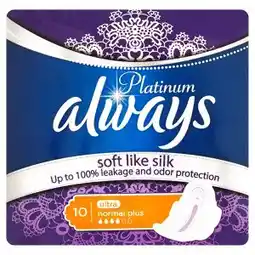 Terno Always Platinum Ultra normal plus hygienické vložky s jemnou vůní 10 ks nabídka