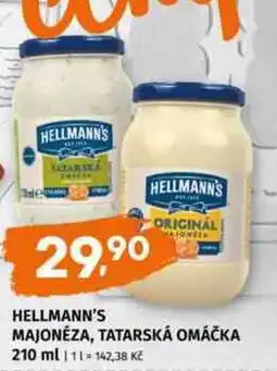 Terno HELLMANN'S MAJONÉZA, TATARSKÁ OMÁČKA 210 ml nabídka
