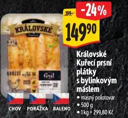 Albert Královské Kuřecí prsní plátky s bylinkovým máslem nabídka