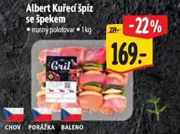 Albert Albert Kuřecí špíz se špekem nabídka