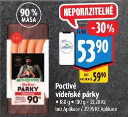 Albert Poctivé vídeňské párky nabídka