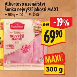 Albert Albertovo uzenářství Šunka nejvyšší jakosti MAXI nabídka