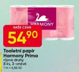Hruška Toaletní papír Harmony Prima nabídka