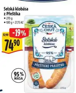 Albert Selská klobása z přeštíka nabídka