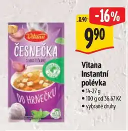 Albert Vitana Instantní polévka nabídka