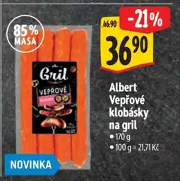 Albert Albert Vepřové klobásky na gril nabídka