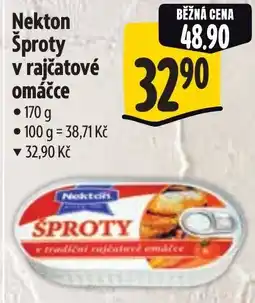 Albert Nekton Šproty v rajčatové omáčce nabídka