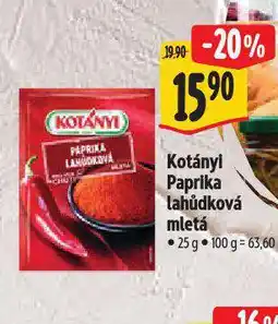 Albert Kotányl paprika lahůdková mletá nabídka