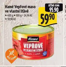 Albert Hamé vepřové maso ve vlastní štávě nabídka