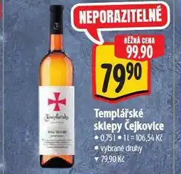 Albert Templářské sklepy čejkovice nabídka