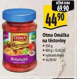 Albert Otma omáčka na těstoviny nabídka