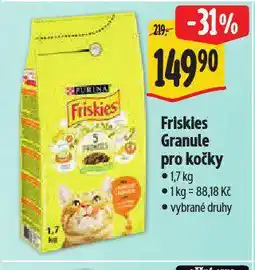 Albert Friskies granule pro kočky nabídka