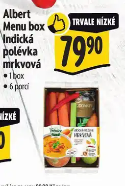 Albert Menu box indická polévka mrkvová nabídka