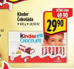 Albert Kinder čokoláda nabídka