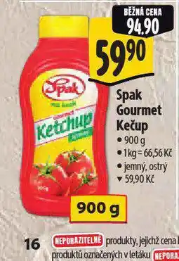 Albert Spak gourmet kečup nabídka
