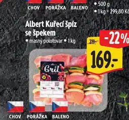 Albert Kuřecí špíz se špekem nabídka