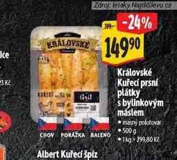 Albert Královské kuřecí prsní plátky s bylinkovým máslem nabídka