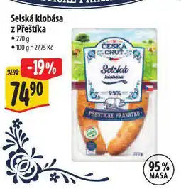 Albert Selská klobása z přeštíka nabídka