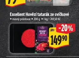 Albert Hovězí tatarák ze svíčkové nabídka