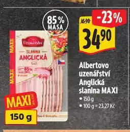Albert Anglická slanina nabídka