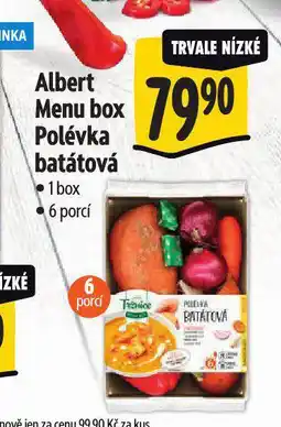 Albert Menu box polévka batátová nabídka
