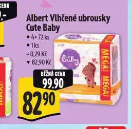 Albert Cute baby vlhčené ubrousky nabídka