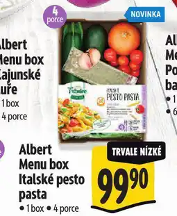 Albert Menu box italské pesto pasta nabídka