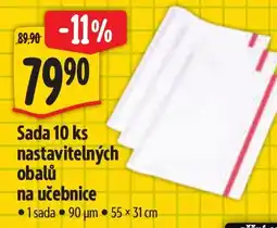 Albert Sada nastavitelných obalů na učebnice nabídka