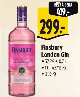 Albert Finsbury London Gin nabídka