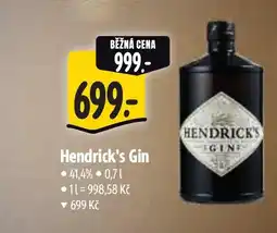 Albert Hendrick's Gin nabídka