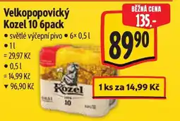 Albert Velkopopovický Kozel 10 nabídka