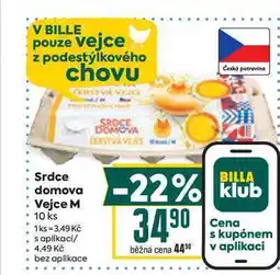 Billa Srdce domova Vejce M 10 ks nabídka