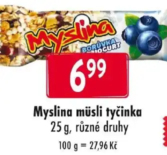 Qanto Myslina müsli tyčinka nabídka
