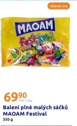 Action Balení plné malých sáčků MAOAM Festival nabídka