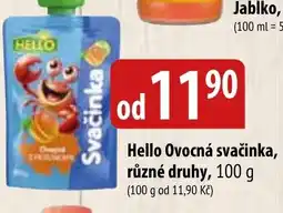 Bala HELLO Ovocná svačinka nabídka