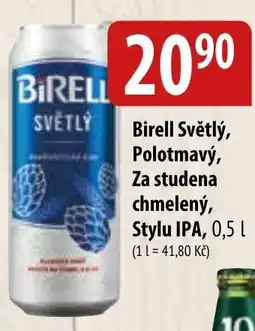 Bala Birell Světlý, Polotmavý, Za studena chmelený, Stylu IPA nabídka