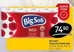 Flop BIG SOFT TOALETNÍ PAPÍR RED 3vrstvý, 10 rolí, 165 m nabídka